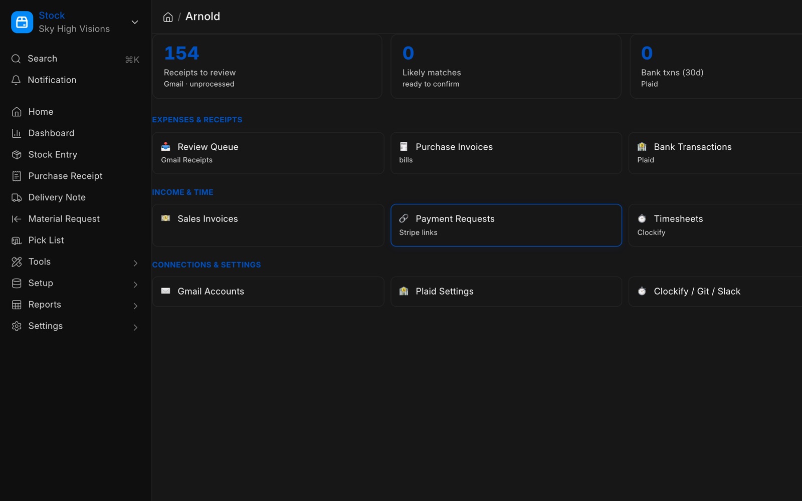 Arnold — Our own bookkeeping, automated on an open-source ERP